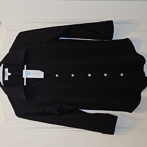 *NWT* Beacon Apparel lllona Collared Ribbed Knit Top - Picture 2 of 11